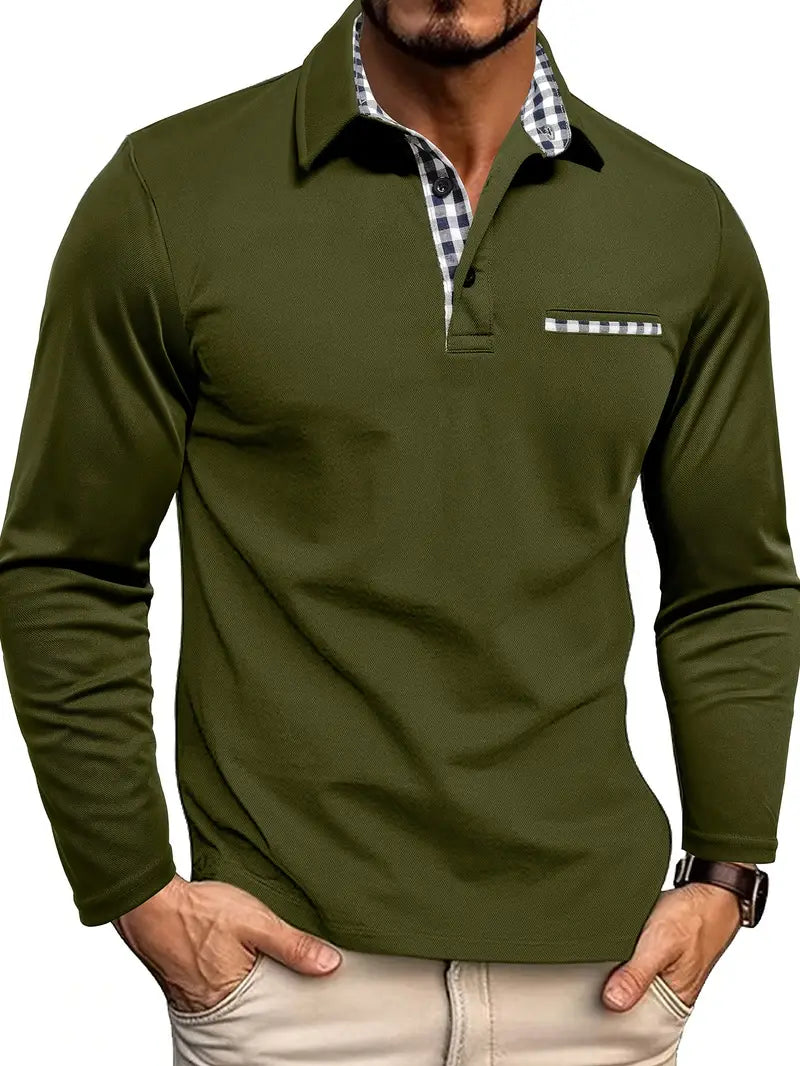 Polo Homme Manches Longues Coton | Carlos™