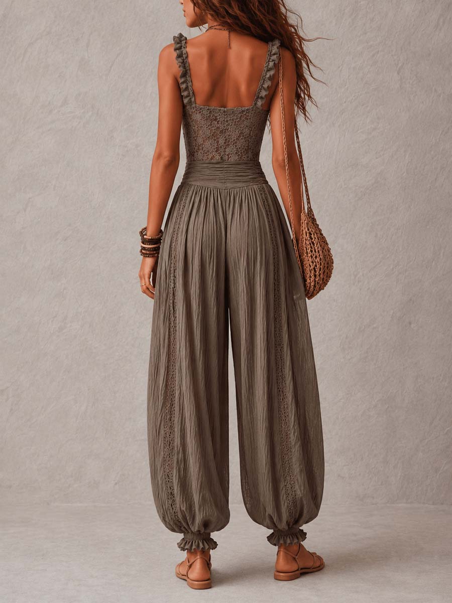 Conjunto de Encaje 2 Piezas Mujer - Set Elegante Top y Falda Encaje Fiesta Evento | Nieves