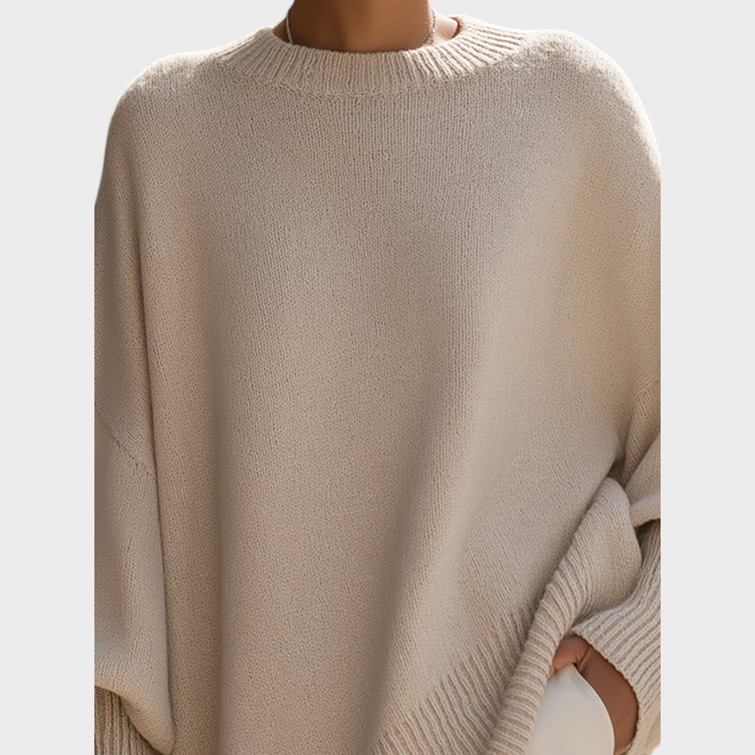 Capa de Punto Asimétrica Oversize | Celeste