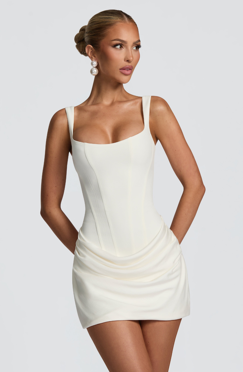 Robe sablier courte | Marine