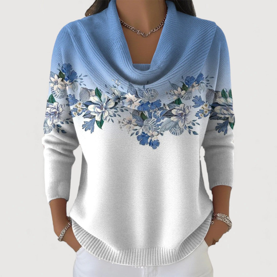 Pull à col roulé floral | Alba