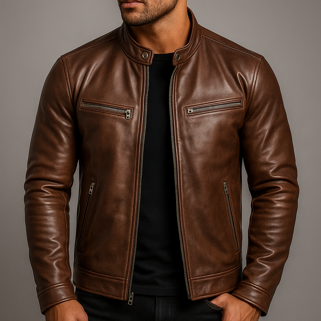Chaqueta Cuero Vintage Hombre Premium | Valmonti
