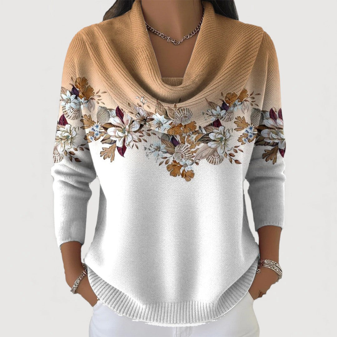 Pull à col roulé floral | Alba