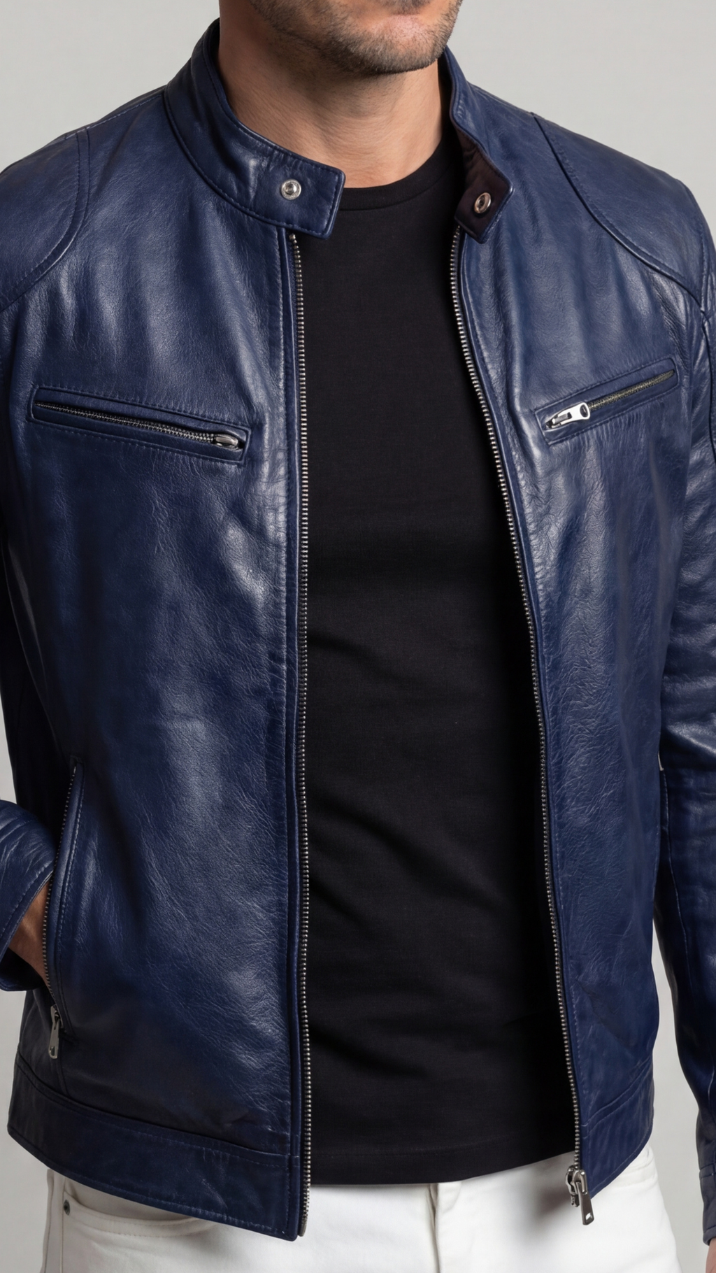 Chaqueta de Piel Hombre Elegante Otoño | Marc
