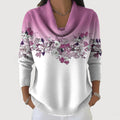 Jersey Floral con Cuello Vuelto | Alba