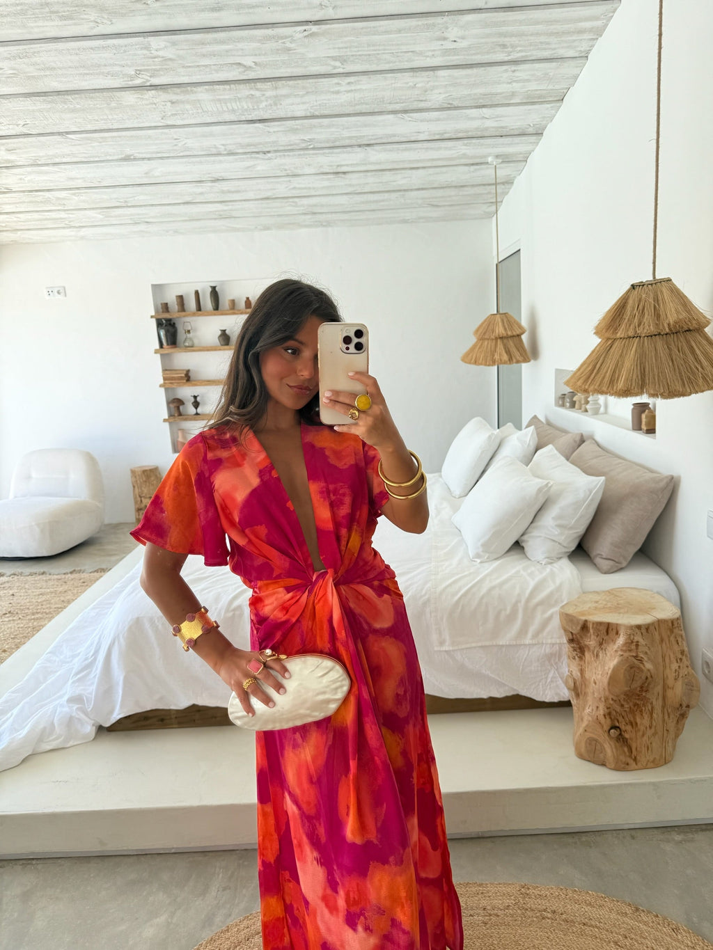 Vestido Brillante Elegante Mujer Eventos Invitada de Boda| Sunset Glow