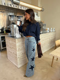 Vaqueros Denim con Estrellas Mujer | Star