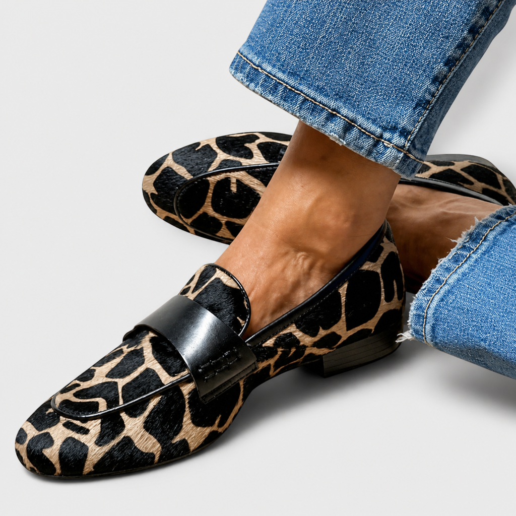 Mocasines Estampado Leopardo Mujer | Léonie