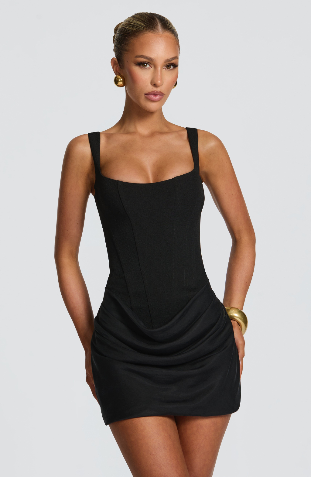 Robe sablier courte | Marine