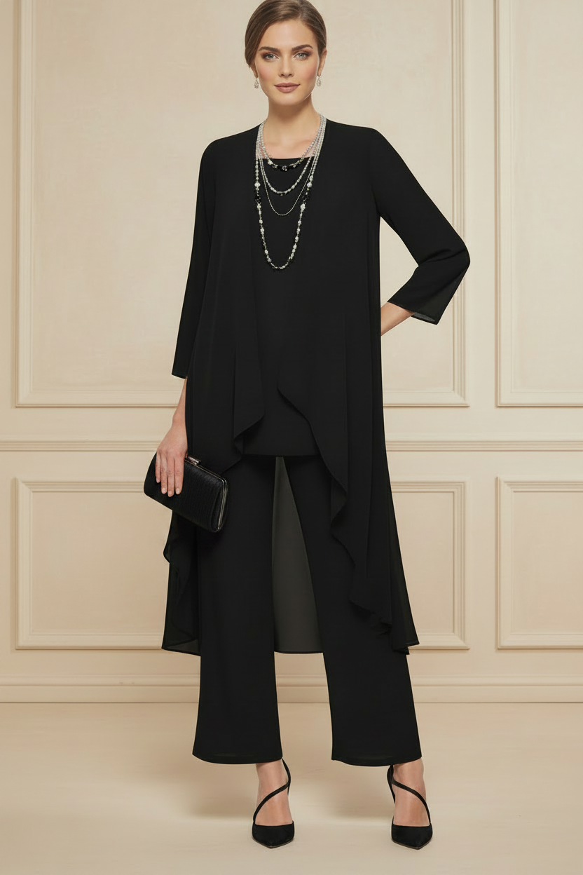 Ensemble 3 Pièces Cardigan T-shirt et Pantalon Femme | ELVY