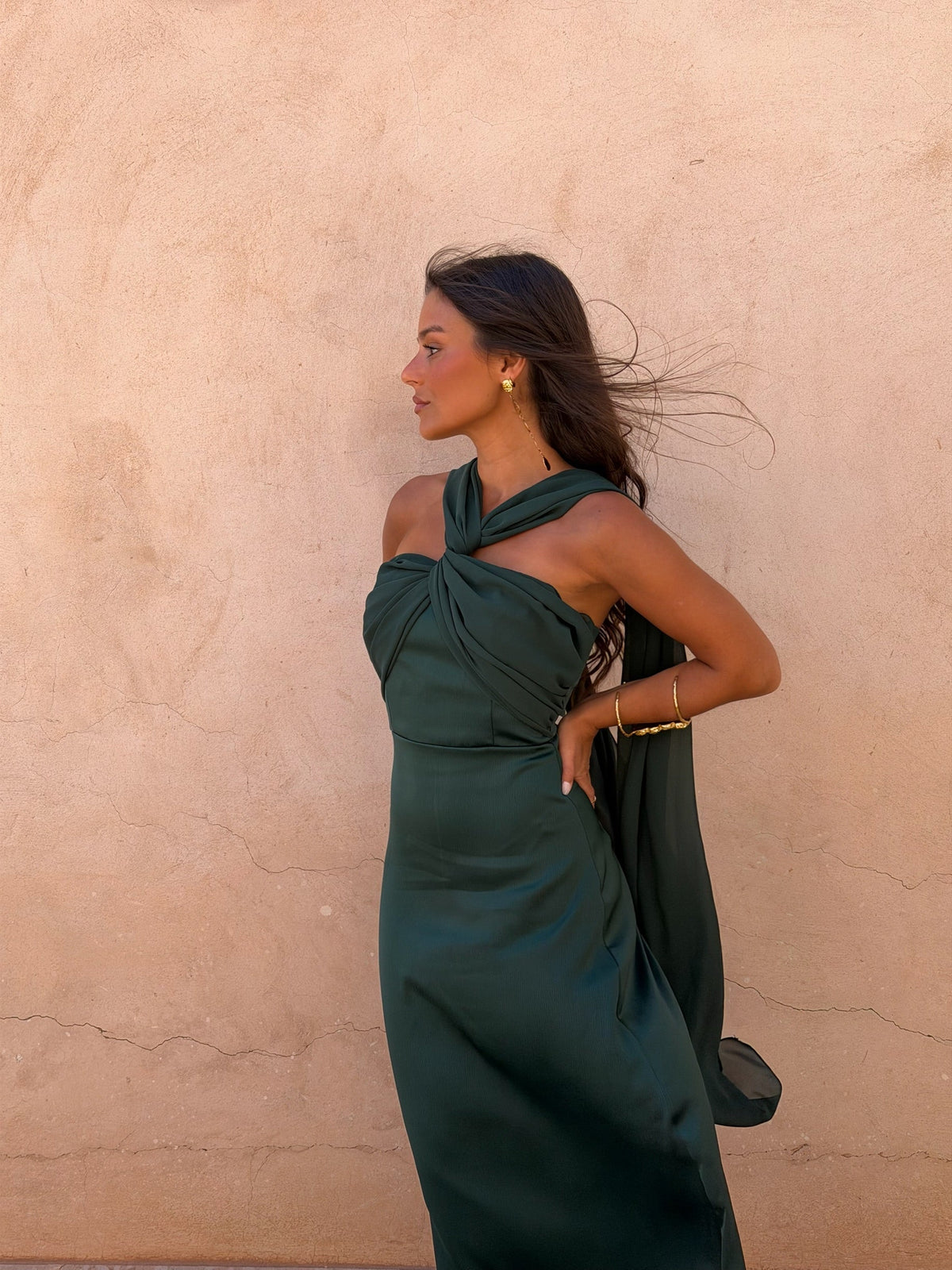 Vestido en Verde Elegante invitada de Boda para Mujer | Teresa
