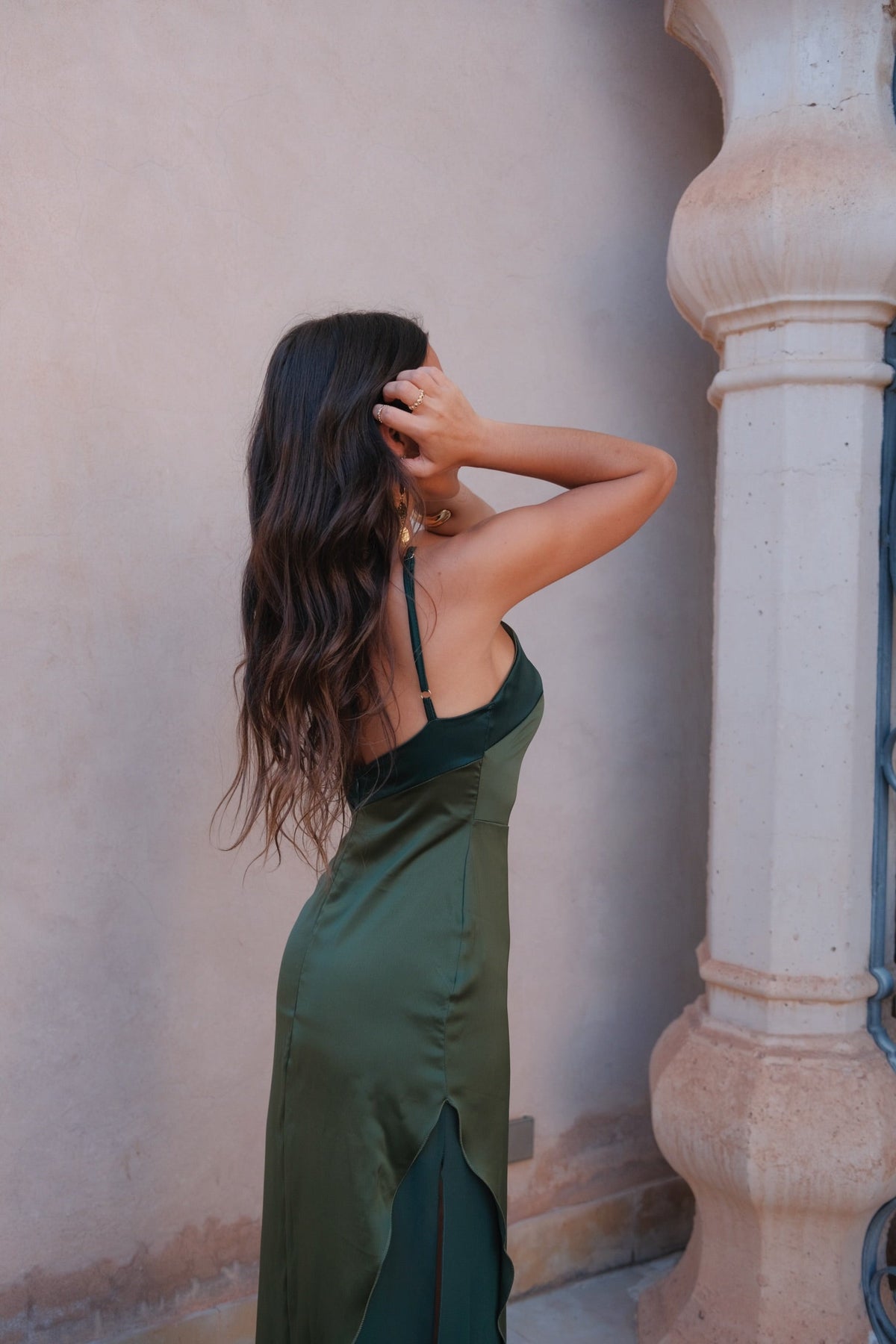 Vestido Elegante Verde Mujer Invitada de boda | Oasis