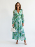 Vestido Largo Floral Manga Larga Mujer | Althea