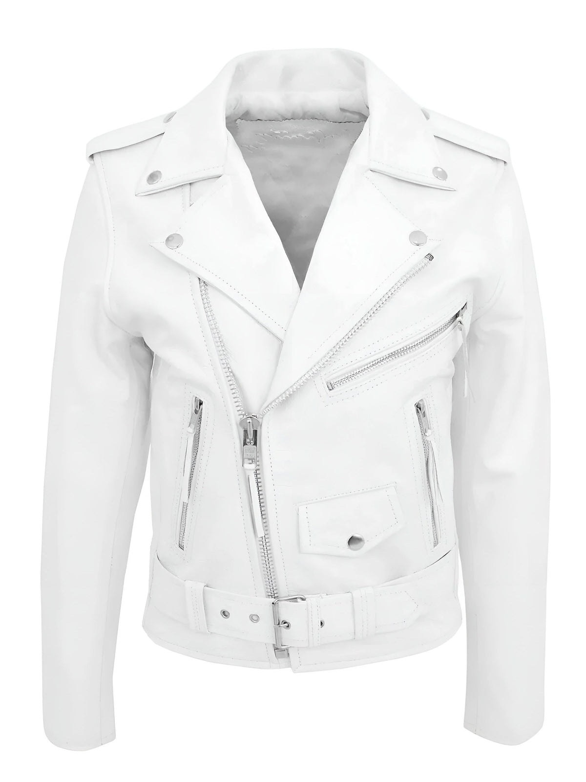 Chaqueta de Cuero Mujer Motera Clásica | Austin™