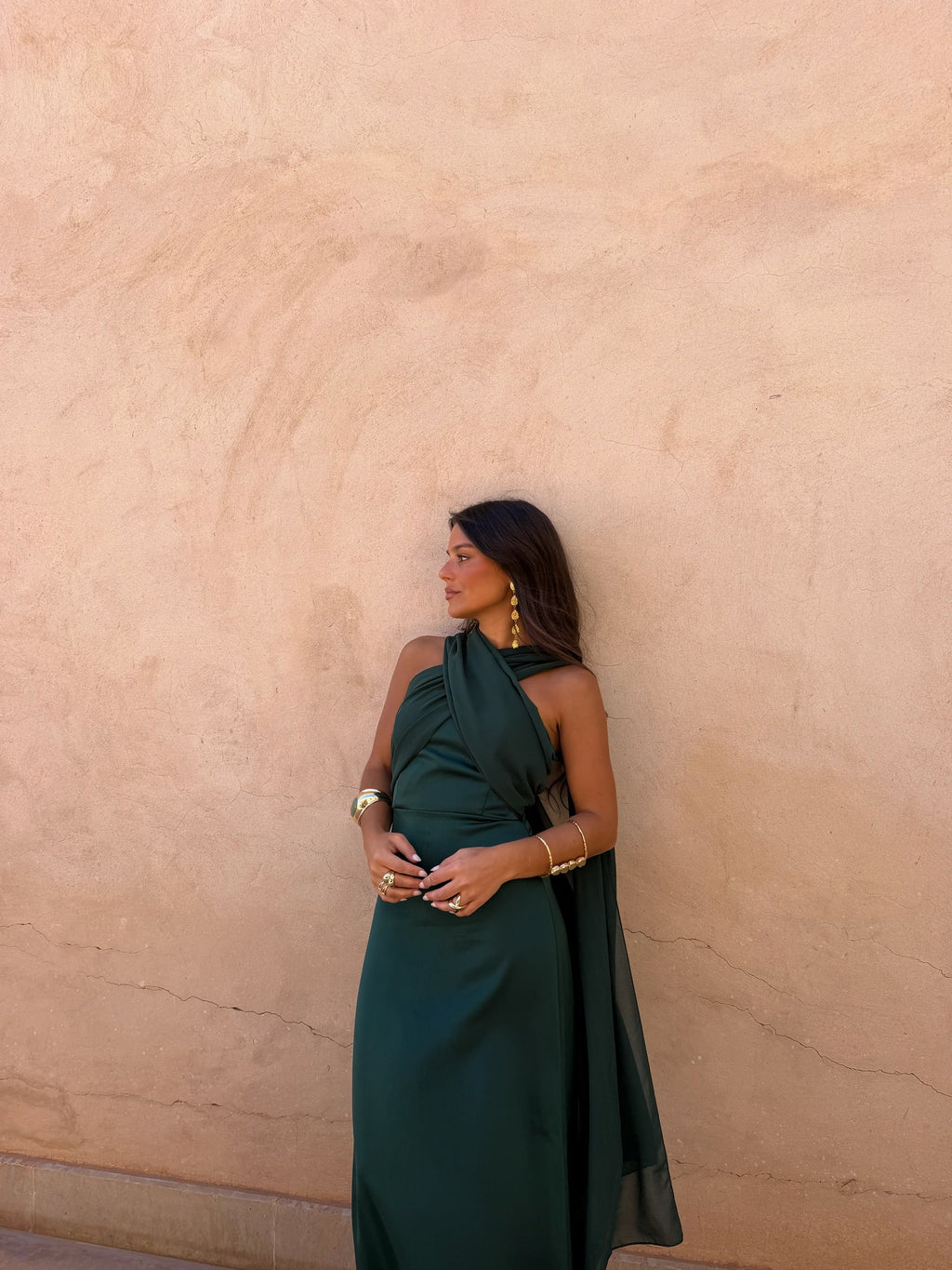 Vestido en Verde Elegante invitada de Boda para Mujer | Teresa