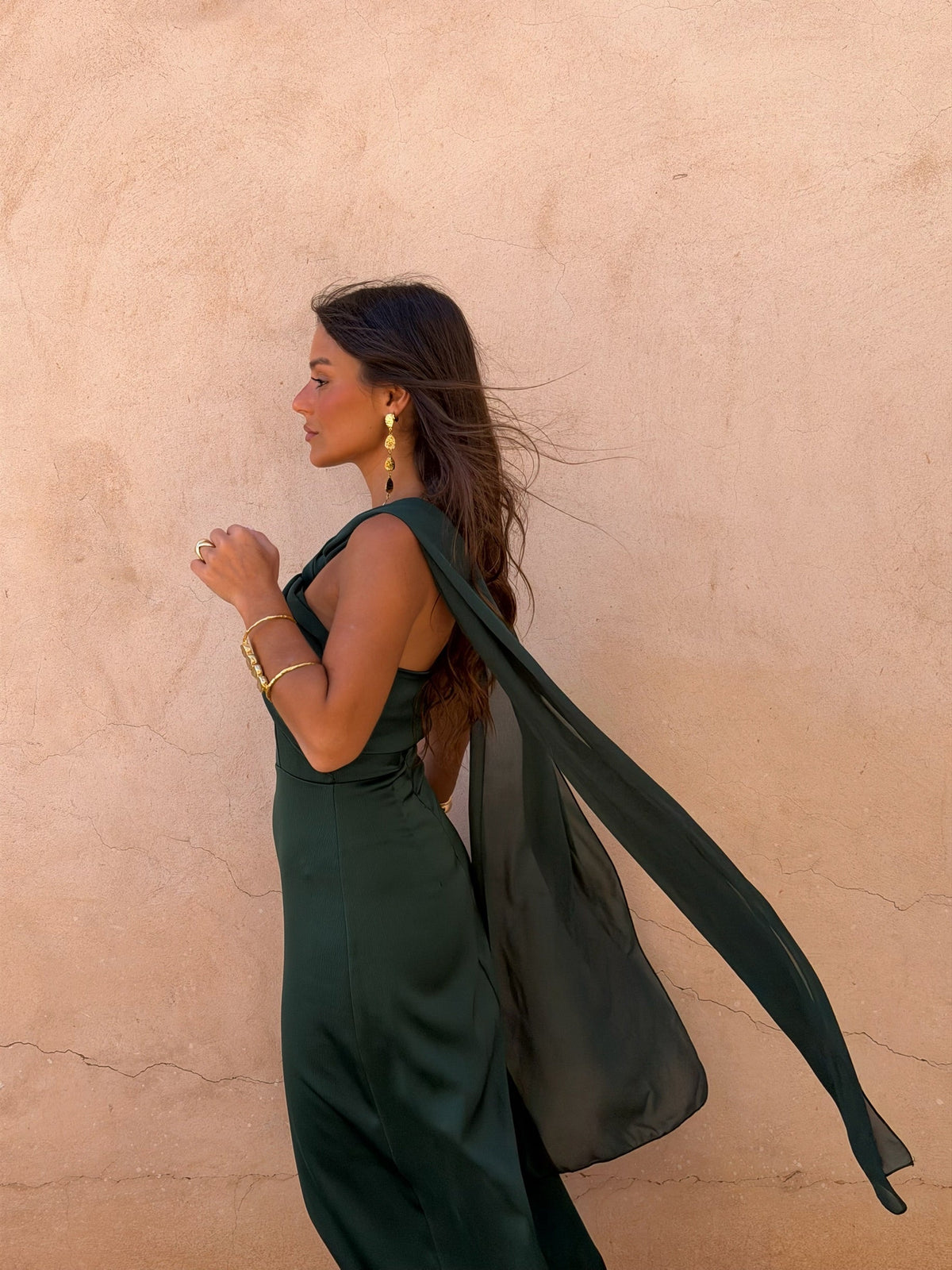 Vestido en Verde Elegante invitada de Boda para Mujer | Teresa
