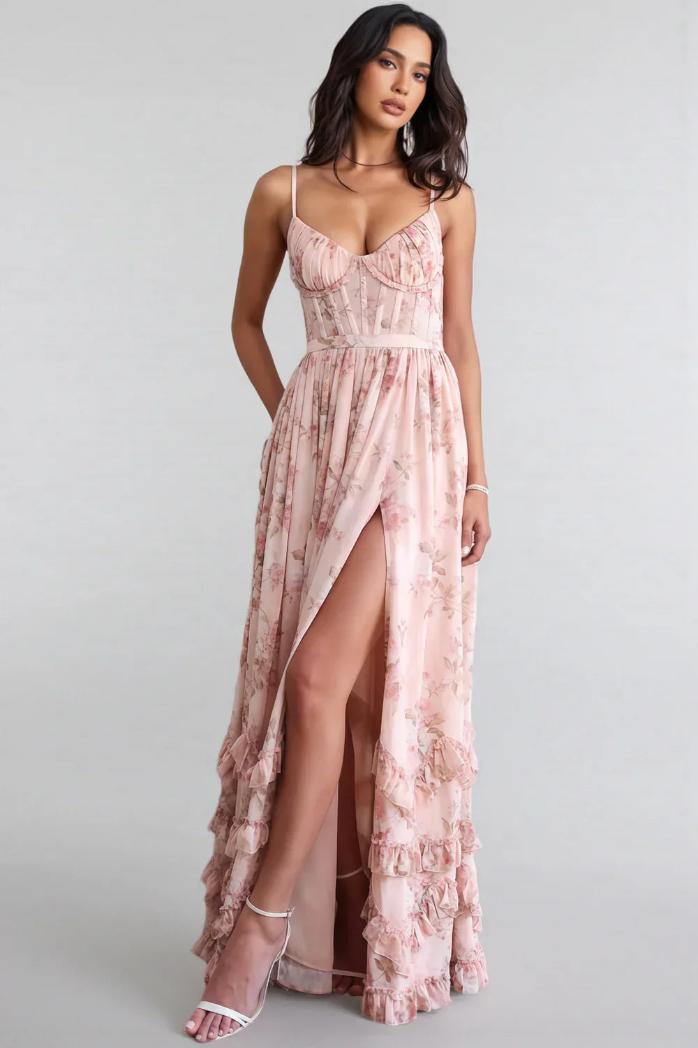 Vestido Largo Maxi Tirantes Abertura | Violeta