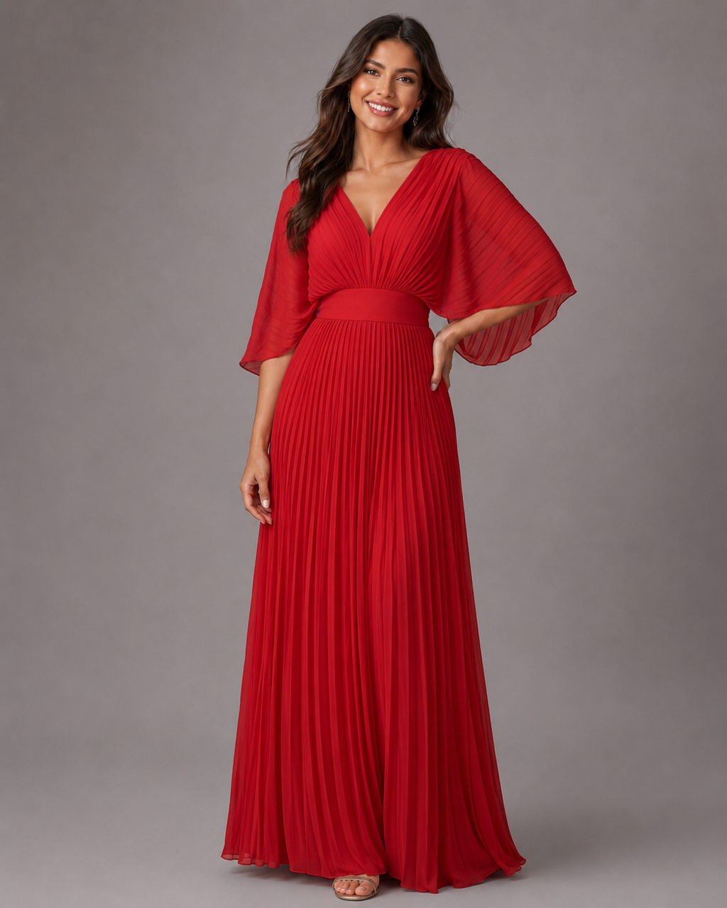 Vestido Clásico Elegante Mujer Invitada de Bodas | Luna Cruz