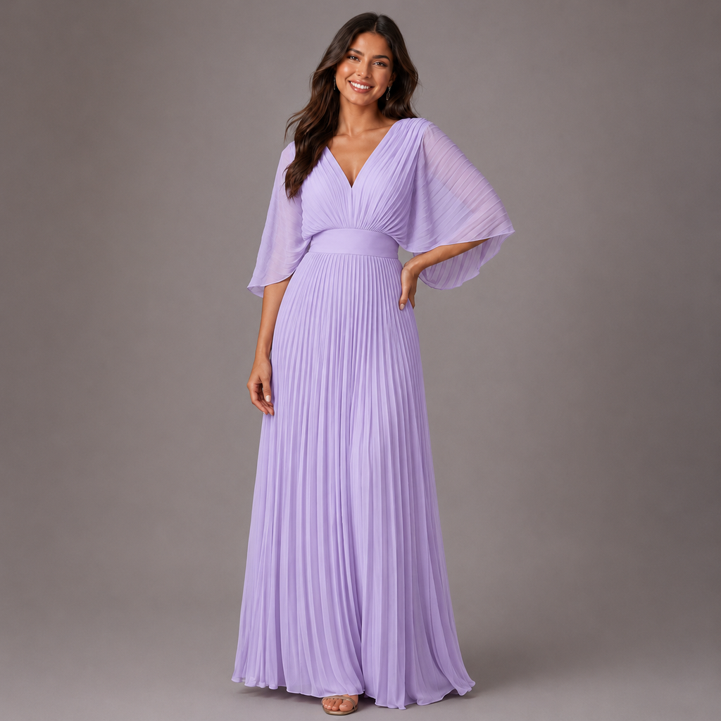 Vestido Clásico Elegante Mujer Invitada de Bodas | Luna Cruz