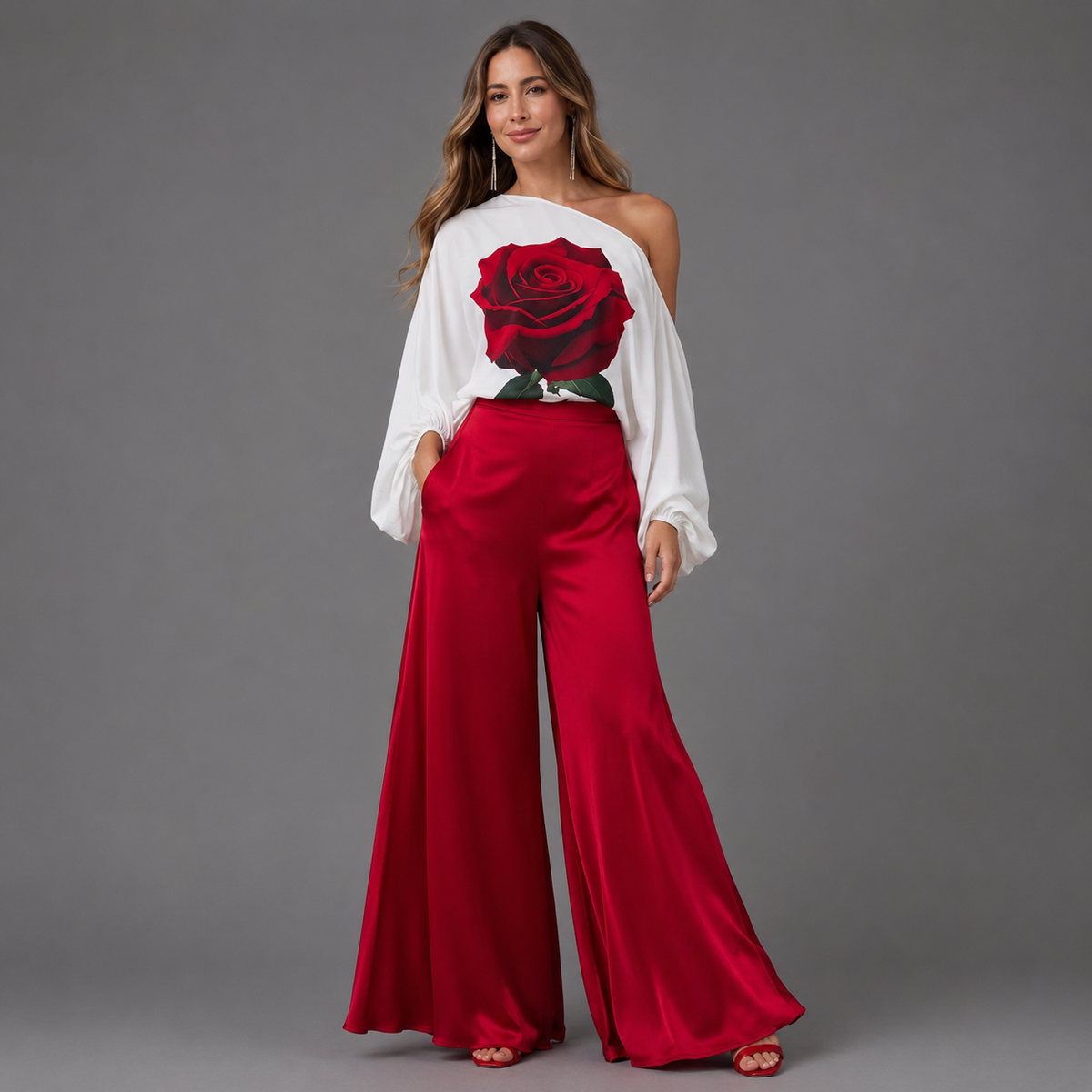 Conjunto Rosa Elegante Mujer otoño | Luna Cruz