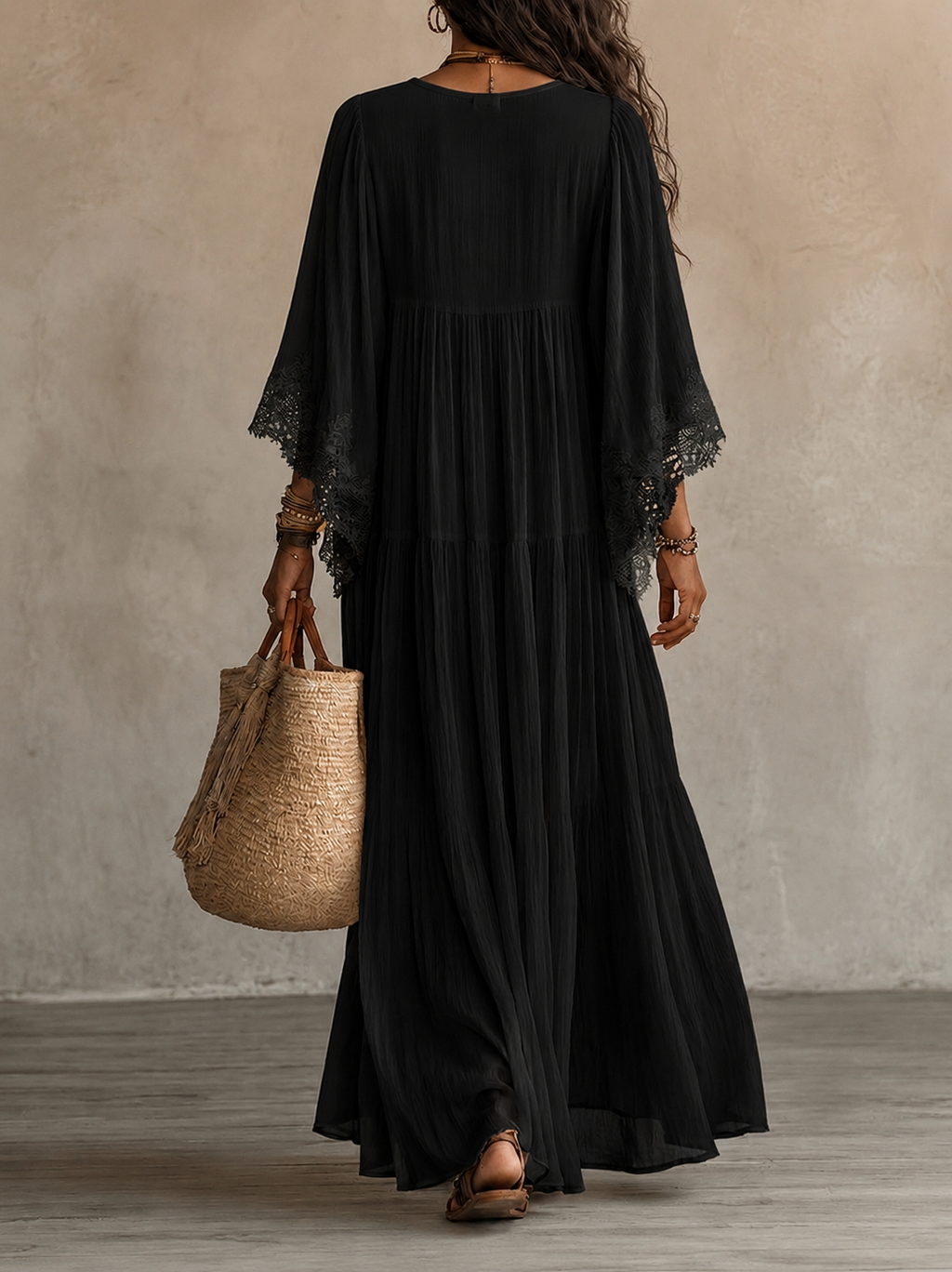 Vestido Ibicenco Largo Bohemio  Blanco para mujer | Brisas