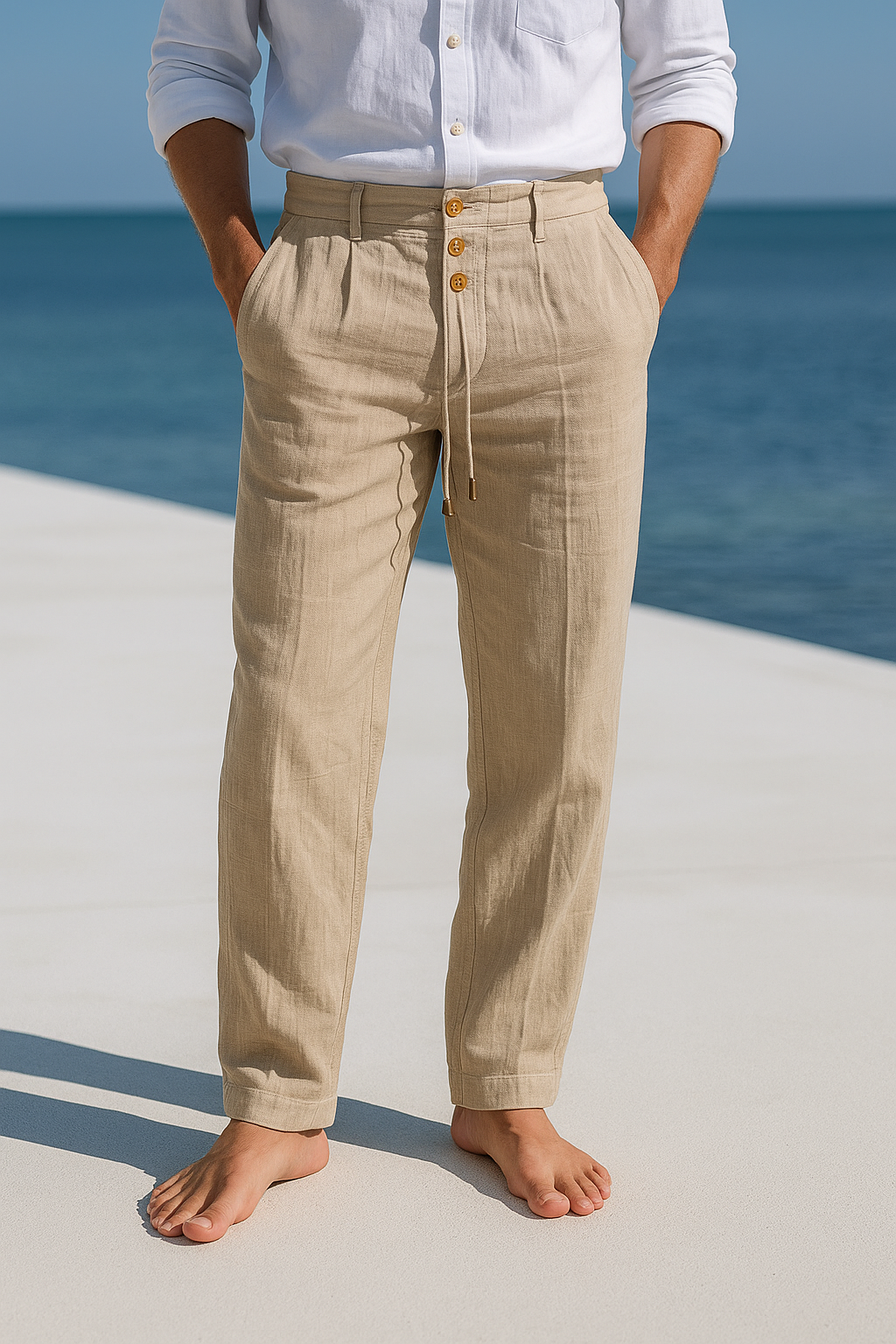 Pantalon de lino ligero verano | Mateo