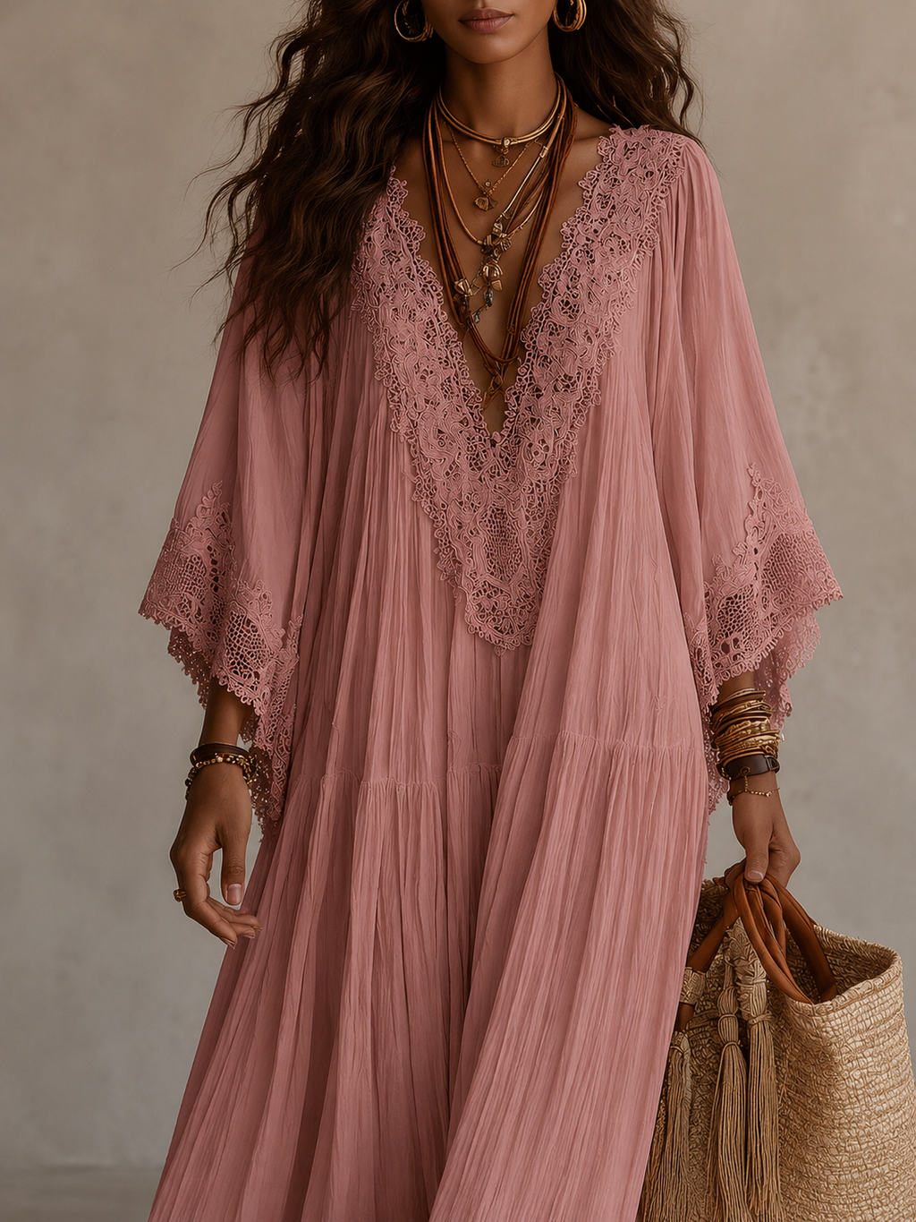 Vestido Ibicenco Largo Bohemio  Blanco para mujer | Brisas