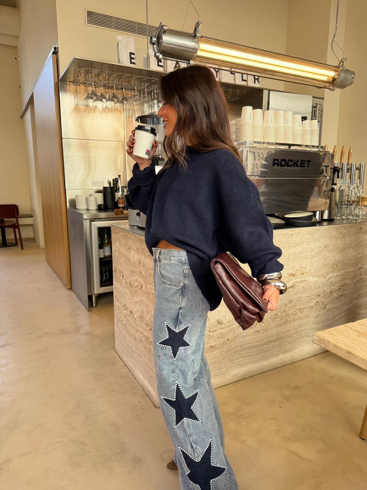 Vaqueros Denim con Estrellas Mujer | Star