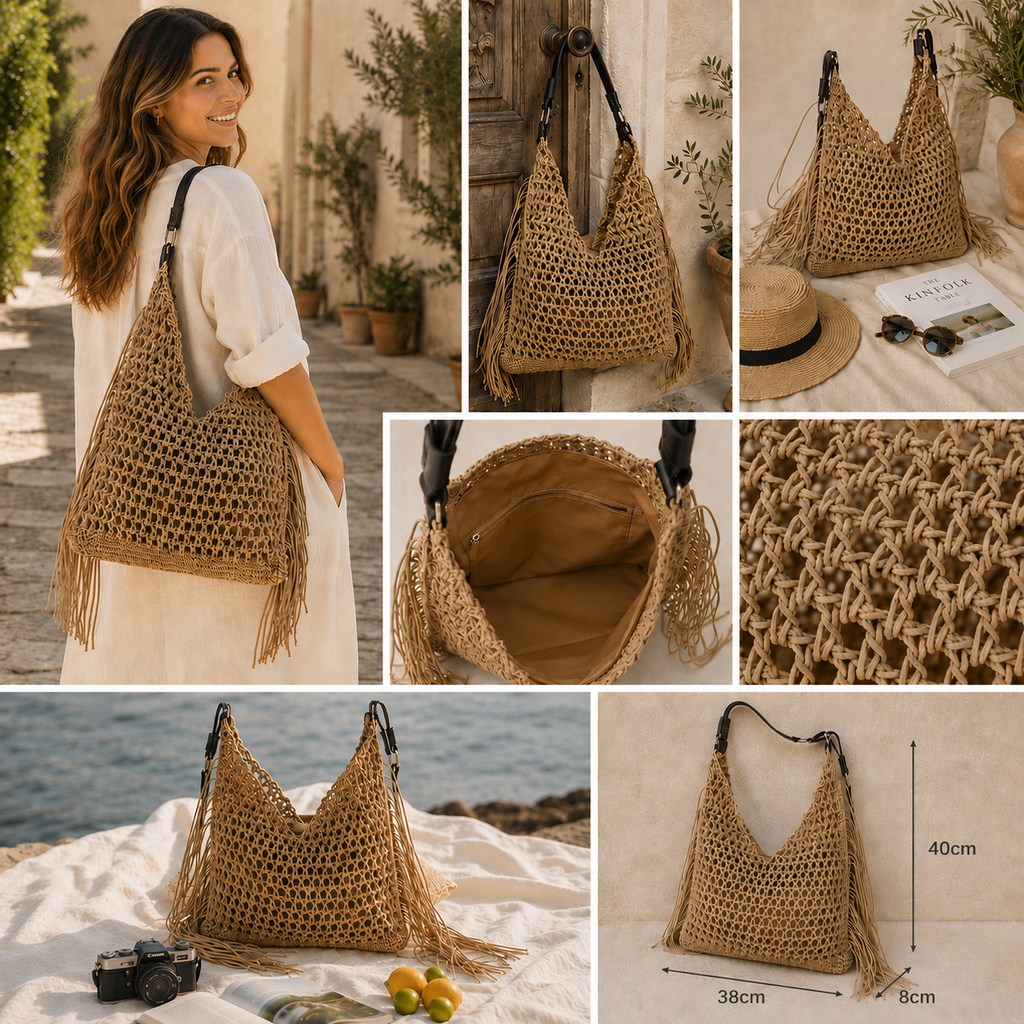Bolso Playa Artesanal Boho | Alejandra
