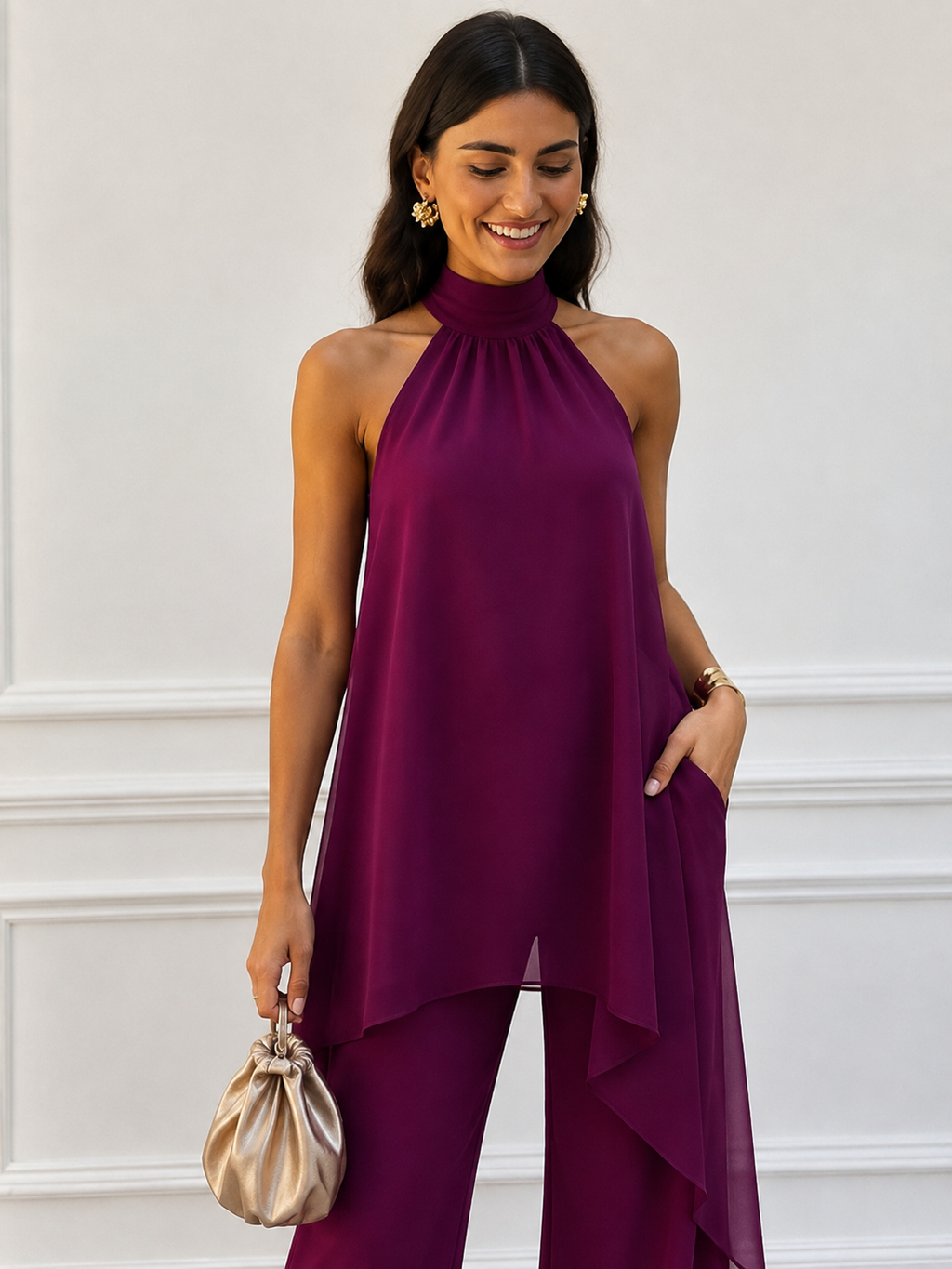 Conjunto de Palabra de Honor Ciruela para Mujer | Triana