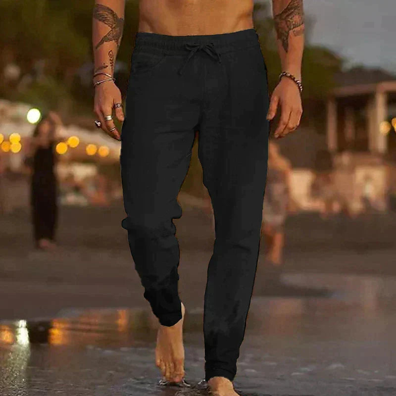 Pantalon Homme en Lin Respirant