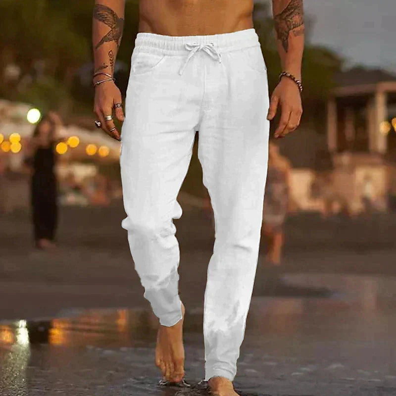 Pantalon Homme en Lin Respirant