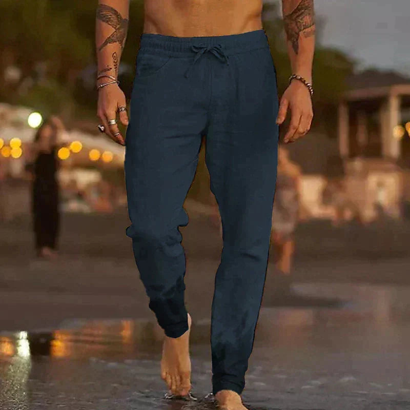 Pantalon Homme en Lin Respirant