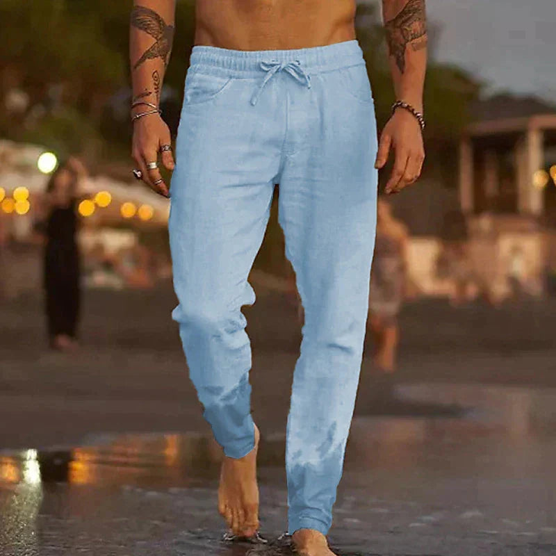 Pantalon Homme en Lin Respirant