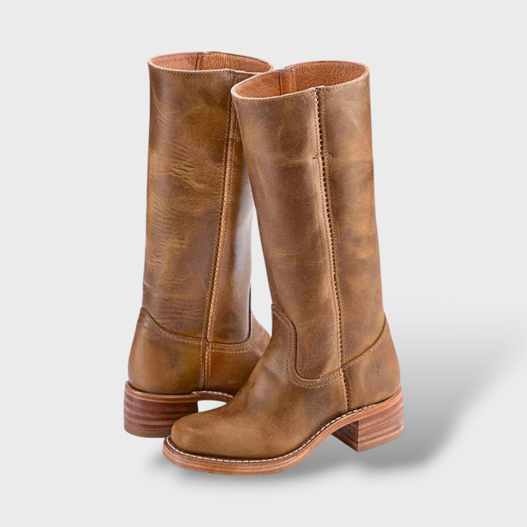 Bottes Hautes Élégantes Semelle Structurée Femme | Luna Cruz