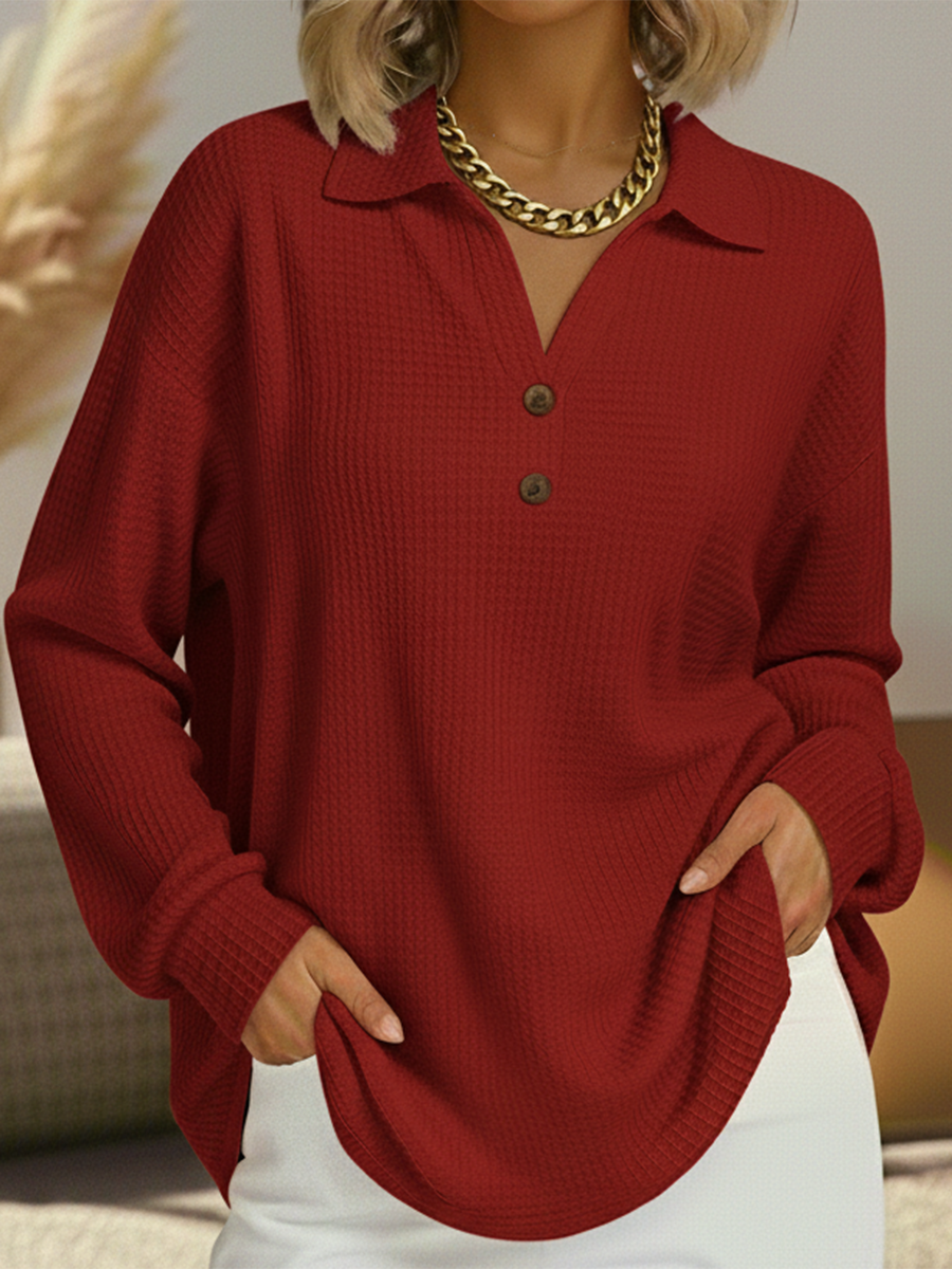 Pull femme à col chemise | Cristina