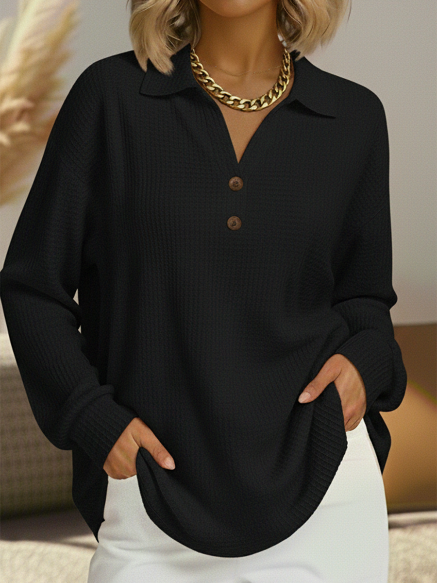 Pull femme à col chemise | Cristina