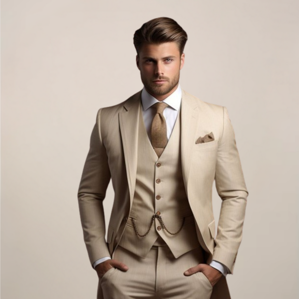 Traje Tres Piezas Boda Hombre Transpirable Primavera | Valmonti