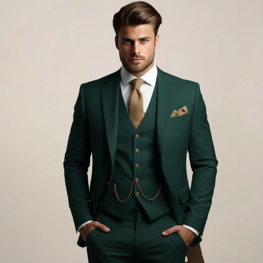 Costume trois pièces de mariage respirant pour homme Printemps | Valmonti