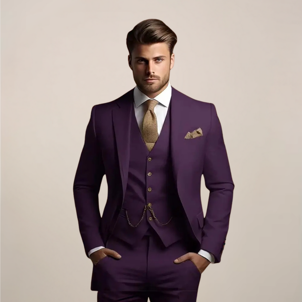 Traje Tres Piezas Boda Hombre Transpirable Primavera | Valmonti
