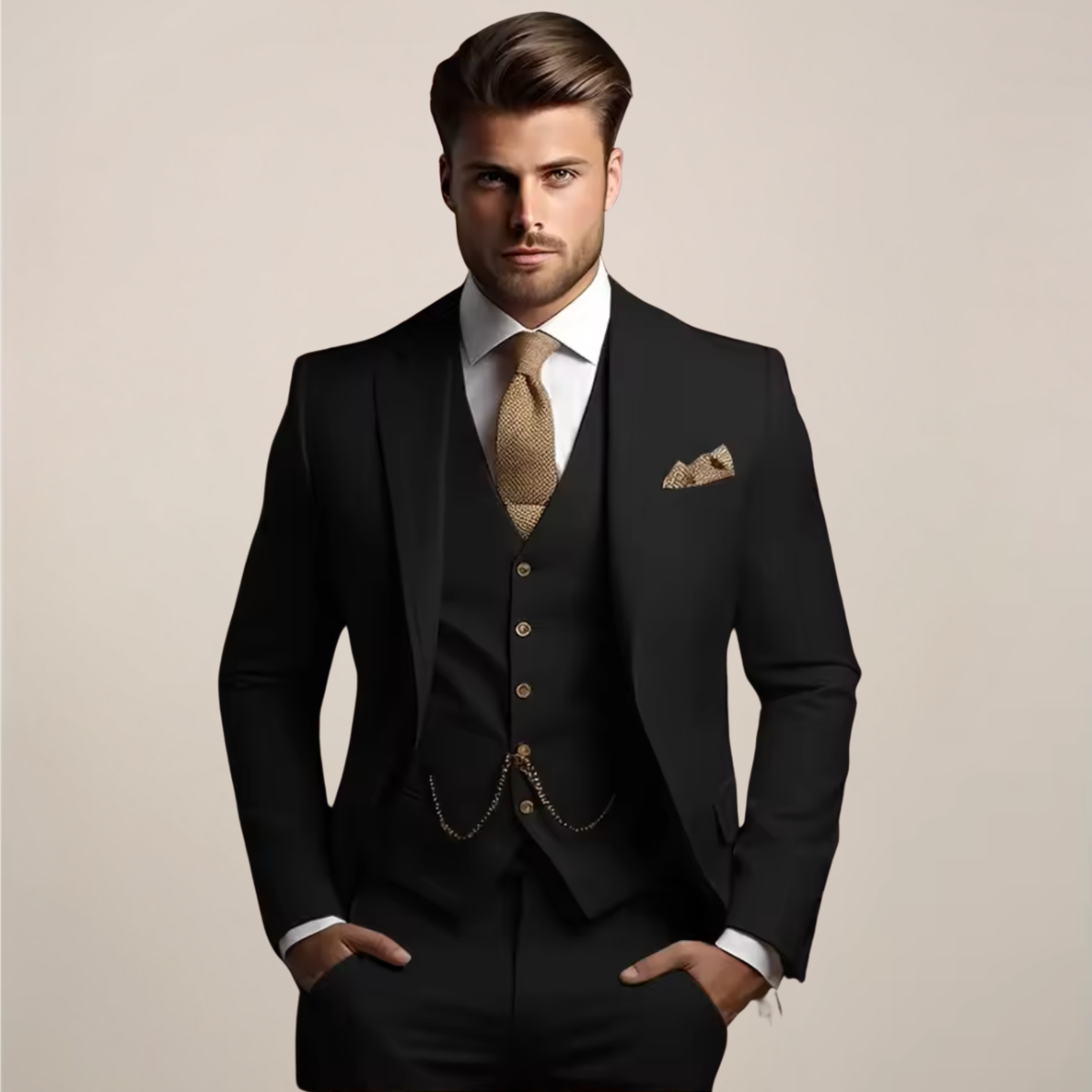 Costume trois pièces de mariage respirant pour homme Printemps | Valmonti