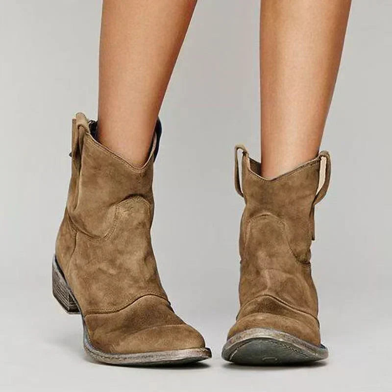 Botas Bajas de Ante Mujer Elegantes | Charlotte