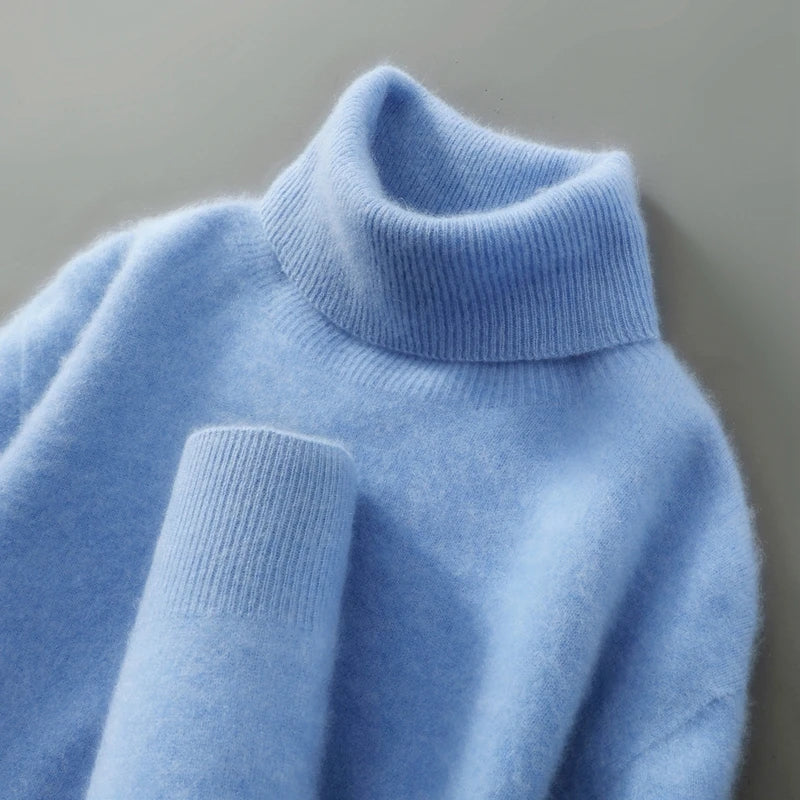 Pull col roulé en laine décontracté Femme | Remy