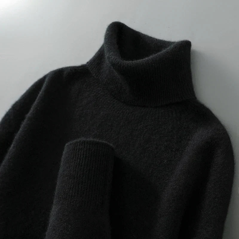 Pull col roulé en laine décontracté Femme | Remy
