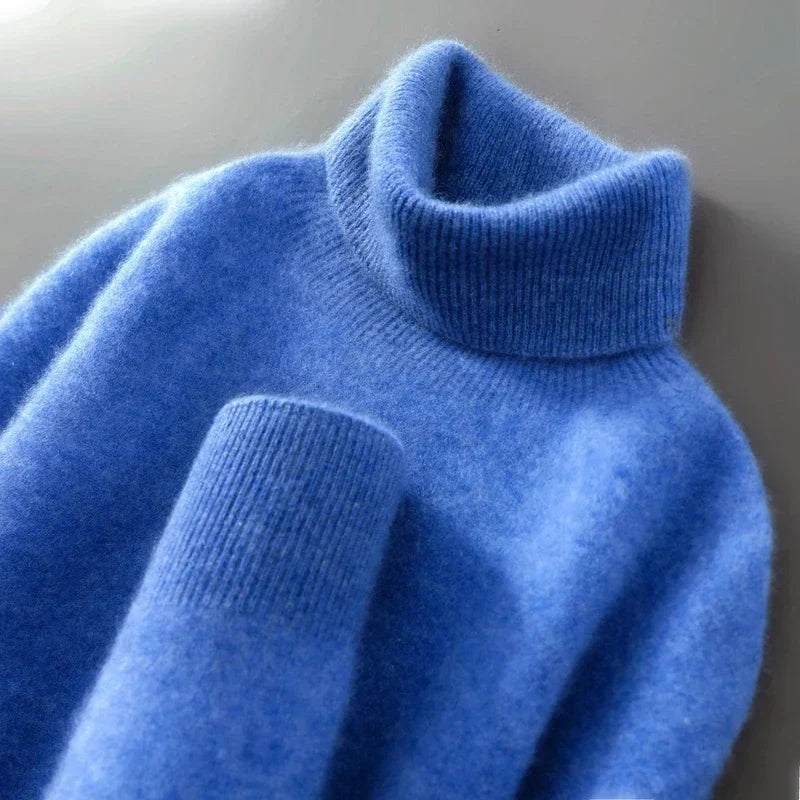 Pull col roulé en laine décontracté Femme | Remy