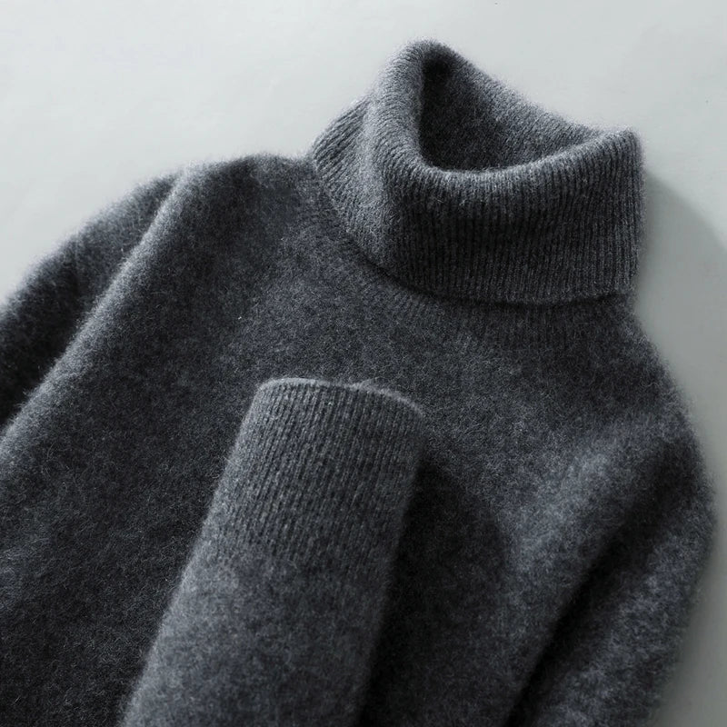 Pull col roulé en laine décontracté Femme | Remy