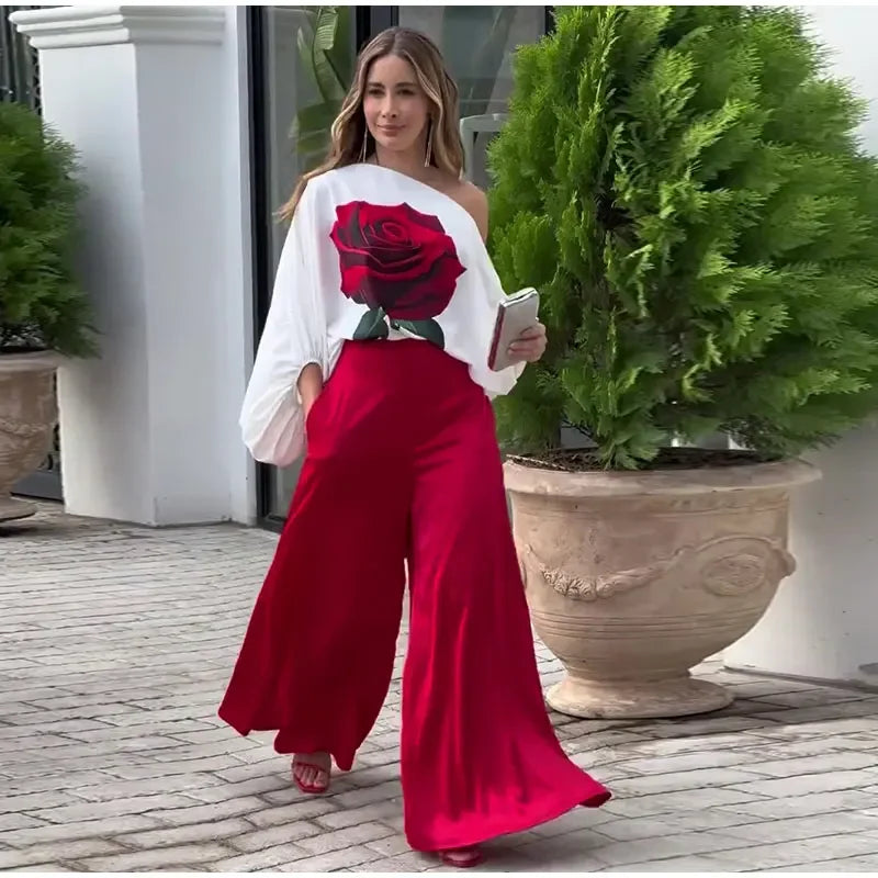 Conjunto Rosa Elegante Mujer otoño | Luna Cruz