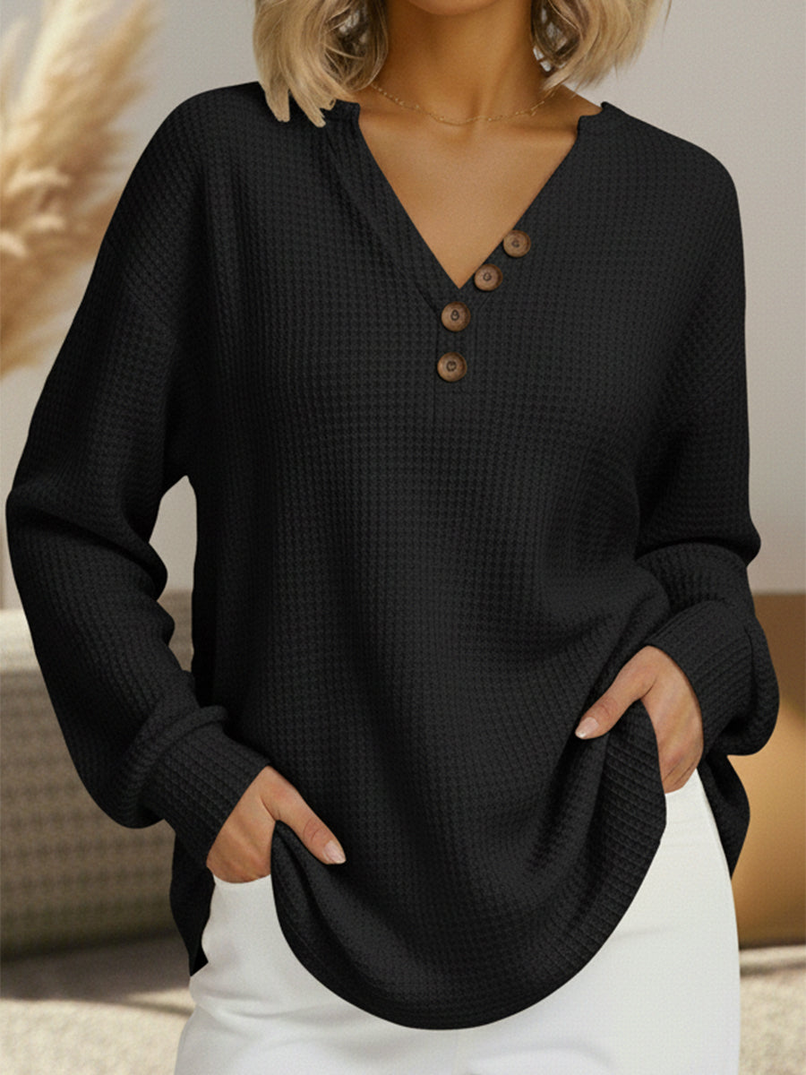 Jersey de Punto Mujer Cuello Pico Liso | Victoria