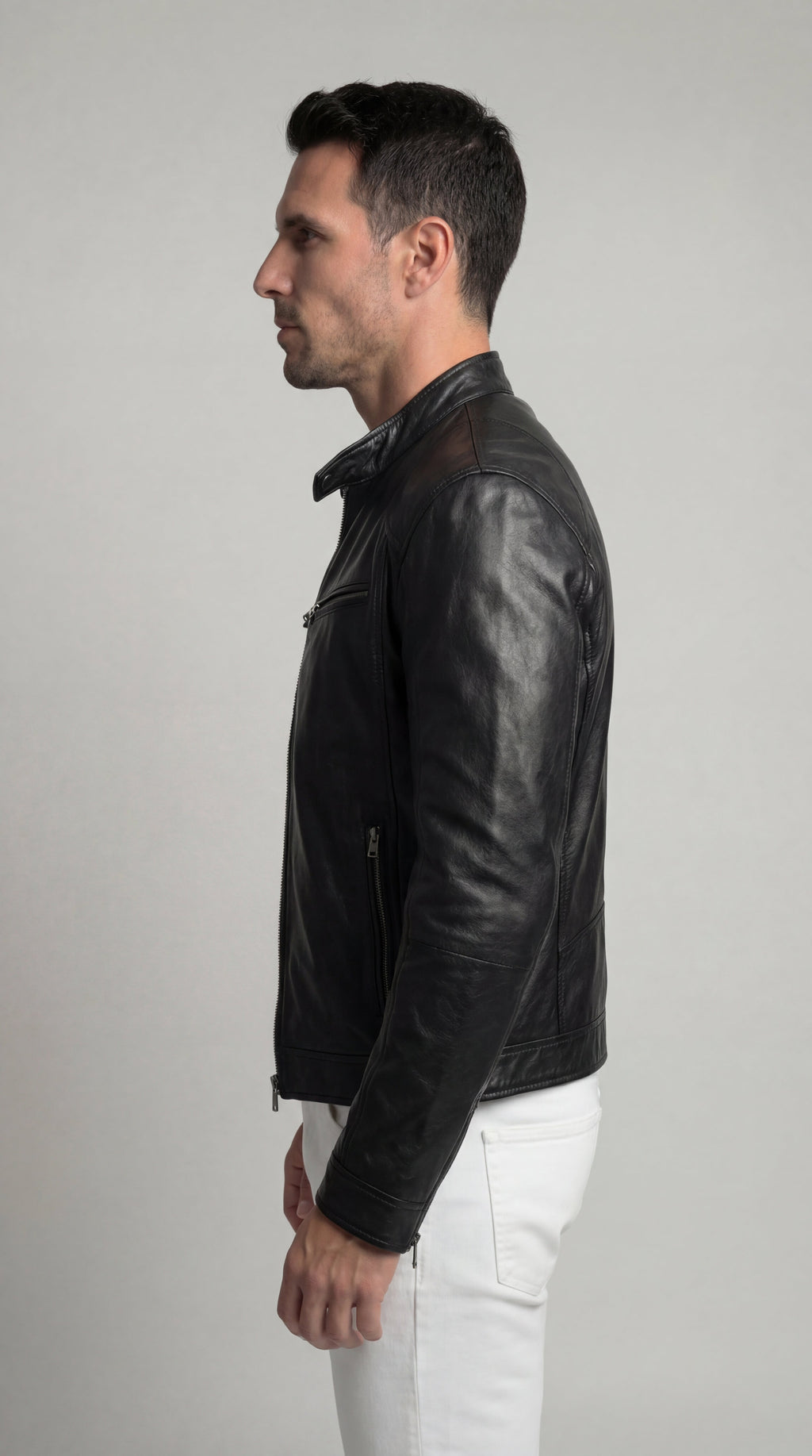Chaqueta de Piel Hombre Elegante Otoño | Marc