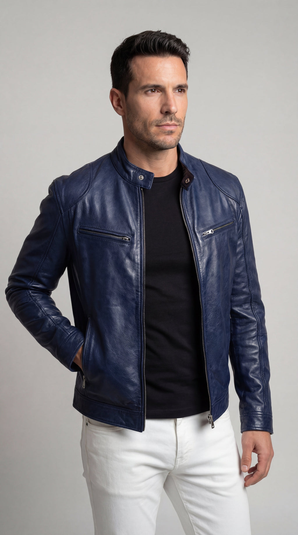 Chaqueta de Piel Hombre Elegante Otoño | Marc
